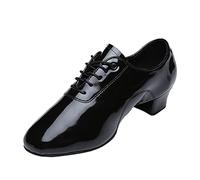 Scarpe da ballo latino, da uomo, eleganti, comode, da ballerina, con tacco basso, per feste, traspiranti, da sera, casual, casual, per il tempo libero, leggere, Blu scuro, 42 EU