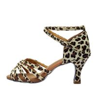 Scarpe da Ballo Latino E Salsa Donna con Punta Aperta | Sandali Da Allenamento Per Il Ballo, Per Principianti Di Sociale, Suola In Camoscio