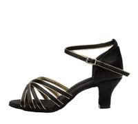 Scarpe da Ballo Latino E Salsa Donna con Punta Aperta | Sandali Da Allenamento Per Il Ballo, Per Principianti Di Sociale, Suola In Camoscio