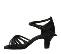 Scarpe da Ballo Latino E Salsa Donna con Punta Aperta | Sandali Da Allenamento Per Il Ballo, Per Principianti Di Sociale, Suola In Camoscio