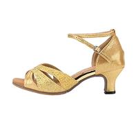 Scarpe da Ballo Latino per Le Donne Comodi Punta Aperta Scarpe Tango Donna Tangolera Modern Jazz Valzer Estivi Sandali con Tacco Standard Sala da Ballo Kizomba ChaCha per Cerimonia