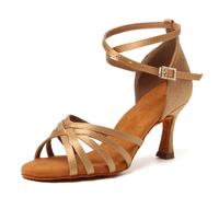 Scarpe da ballo latino suole in pelle scamosciata da donna Tango inwood scarpe da ballo tacchi cubani scarpe da ballo da sala con tacco alto da festa all'ingrosso