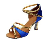 Scarpe da Ballo Liscio Donna Tacco Eleganti Punta Aperta/Chiuse Scarpe da Tango Argentino Kizomba ChaCha Estivi Sandali con Tacco Standard Sala da Ballo Samba Modern Jazz per Matrimonio