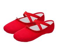 Scarpe da Ballo morbide, Ballet Slippers for Women Canvas Soft Sole Dance Multicolor Multiple Sizes(Red,41 EU)