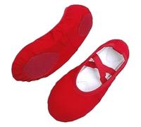 Scarpe da Ballo morbide, Canvas Soft Sole Ballet Shoes Multicolor Multiple Sizes for Women Adults(Red,39 EU)