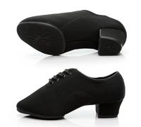 Scarpe da ballo uomo Scarpe Da Ballo Latino For Uomo, Sala, Moderne For Ragazzi, Salsa, Tacchi 3,5/5 Cm Scarpe da ballo latino americano uomo(Black-2R 4cm,39 (24.5cm))