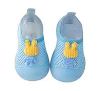 Scarpe da bambina - Calze natalizie, calzini da casa, sacca da ginnastica, per imparare a correre, pantofole a piedi nudi, taglia 24, per bambino Mary Jane, Blu, 26 EU