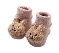 Scarpe da bambino 12 18 mesi per ragazze e ragazzi Scarpine per bambini calde scarpe invernali da pavimento a forma di orsetto a forma di simpatico calzino con suola morbida sandali per bambini