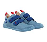 Affenzahn Scarpa A Piedi Nudi Pelle Buddy con Chiusura in Strappo Morbido Antiscivolo Flessibile Riflettente per Ragazzi e Ragazze nelle Taglie 21-32 Squalo - Blu, 26