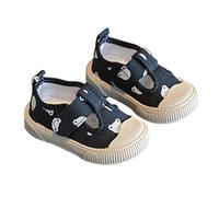 Scarpe da Bambino con Stampa Orsetti, Sneakers Slip-on in Tela, Suola in Gomma Antiscivolo (Black, Sistema Taglie Calzature EU, Bimbo (0-5 Anni), Numero, Media, 20.5)