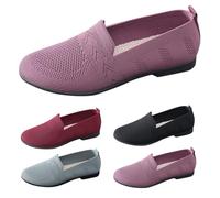Scarpe da barca da donna larghe mocassini da donna slip on leggere casual basse scarpe a maglia piatta scarpe da infermiera scarpe da lavoro comode mocassini da ufficio estivi in rete scarpe da