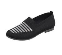 Scarpe da barca da donna per la salute delle donne, eleganti slipon, per il tempo libero, per il diabetico, estive, basse, ortopediche, scarpe da passeggio, traspiranti, comode, leggere, piatte, Nero
