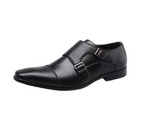 Scarpe da Barca e Mocassini da Uomo casual Affari in Pelle leggera Scarpe piatte da Uomo in Pelle Occasione Formale, Nero 4, 40 EU