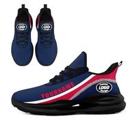 Scarpe da baseball personalizzate per donne e uomini personalizzano scarpe da ginnastica da corsa con cuscino traspirante scarpe da passeggio scarpe da tennis, Colore 3 Nero, 35 1/3 EU