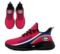 Scarpe da baseball personalizzate per donne e uomini personalizzano scarpe da ginnastica da corsa con cuscino traspirante scarpe da passeggio scarpe da tennis, Colore 4 Nero, 35 1/3 EU