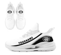 Scarpe da baseball personalizzate per donne e uomini personalizzano scarpe da ginnastica da corsa con cuscino traspirante scarpe da passeggio scarpe da tennis, Colore 10 Bianco, 35 1/3 EU