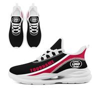Scarpe da baseball personalizzate per donne e uomini personalizzano scarpe da ginnastica da corsa con cuscino traspirante scarpe da passeggio scarpe da tennis, Colore 1 Bianco, 35 1/3 EU