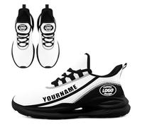 Scarpe da baseball personalizzate per donne e uomini personalizzano scarpe da ginnastica da corsa con cuscino traspirante scarpe da passeggio scarpe da tennis, Colore 10 Nero, 35 1/3 EU