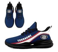 Scarpe da baseball personalizzate per donne e uomini personalizzano scarpe da ginnastica da corsa con cuscino traspirante scarpe da passeggio scarpe da tennis, Colore 7 Nero, 35 1/3 EU