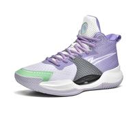 Scarpe da basket alte da uomo con lacci sportivi in rete leggera, intersuola ammortizzata, supporto elevato della caviglia, trazione duratura(Purple,43 EU)