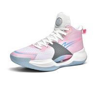 Scarpe da Basket Alte da Uomo con Lacci Sportivi in Rete Leggera, Intersuola Ammortizzata, Supporto Elevato della Caviglia, trazione duratura(Pink,44 EU)