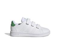 Scarpe da basket corte per bambini con chiusura a strappo adidas Advantage Blanc 29