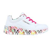 Scarpe da basket da ragazza Skechers Uno Lite Lovely Luv Blanc 31