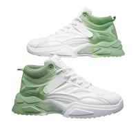Scarpe da basket da uomo di alta gamma, con plantare imbottito, antiscivolo, con impugnatura robusta, leggere, con lacci, per palestra, fitness, jogging, camminata, Verde, 40 2/3 EU