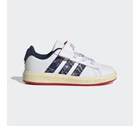 adidas Unisex - Bambini e Ragazzi Marvel Spider-Man Grand Court Kids Shoes, Ftwr White/Dark Blue/Warm Vanilla, 33 1/2 EU