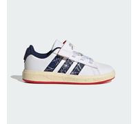 adidas Unisex - Bambini e Ragazzi Marvel Spider-Man Grand Court Kids Shoes, Ftwr White/Dark Blue/Warm Vanilla, 36 EU