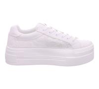 Buffalo Scarpe da sposa/matrimonio basse scarpe da ginnastica PAIRED Bloom bianco tessuto vegano, bianco, 40 EU