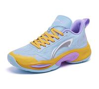 Scarpe da Basket Leggere e Traspiranti con Ammortizzazione - Sneakers Antiscivolo e Resistenti for allenamenti Professionali e Prestazioni pronte for la Partita - Unisex(06 Blue,41 EU)