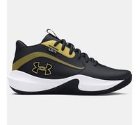 Scarpe da basket Grade School Under Armour Lockdown 7 Nero / Nero / Metallico Oro 38