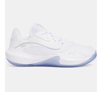 Under Armour Scarpe da basket UA Lockdown 7 Low Unisex Intersuola EVA Bianco/Metallico Argento 47