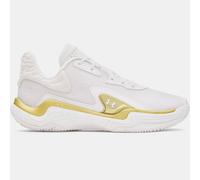 Scarpe da basket Under Armour Spawn 7 unisex Bianco / Metallico Oro / Bianco 44.5