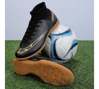 Scarpe da calcio da uomo con tacchetti antiscivolo, scarpe da calcio a collo alto stringate per allenamento indoor Futsal, adatte sia per uomo che per donna EUR35,EUR36,EUR37,EUR38,EUR39,EUR40,EUR41,E
