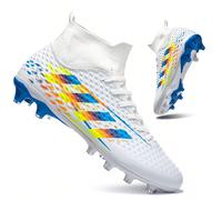 Scarpe da calcio da uomo, scarpe da calcio da donna, adatte sia per uomini che per donne, scarpe chiodate alte per adulti AG/FG, per ragazzi grandi, scarpe leggere da allenamento professionale per spo
