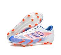 Scarpe da Calcio Entry Level FG TF Tacchetti Scarpe da Calcio con Lacci Basse da Allenamento Suola con Grip Resistente Erba Sintetica Campo da Calcio Taglie Complete 35-45,White fg,42 EU