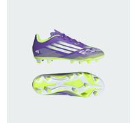 Scarpe da calcio F50 Club per bambini con suola per terreni compatti/multi-superficie. Purple Rush / Cloud White / Lucid Lemon 38 2/3