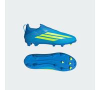 Scarpe da calcio F50 LEAGUE senza lacci per terreni naturali compatti/multiterreno per bambini e bambine Lucid Ray Blue / Team Solar Yellow 2 / Lucid Aquamarine 35