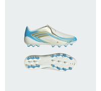 adidas Unisex - Bambini e Ragazzi F50 Messi League Laceless Artificial Ground Football Boots Kids Shoes, Ivory/Semi Blue Burst/Icey Blue, 38 2/3 EU