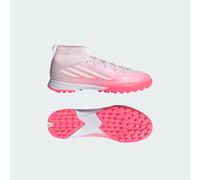 adidas Unisex - Bambini e Ragazzi F50 Sparkfusion League Mid Cut Turf Football Kids Shoes, Solar Turbo/Ftwr White/Distilled Pink, 31 1/2 EU