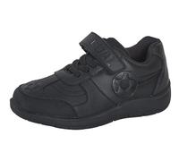 Scarpe da calcio per bambini, colore nero, resistenti agli urti, facili da toccare, cinghie di fissaggio, Nero , 30 EU
