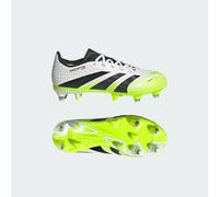adidas Predator League Soft Ground Football Boots Kids, Scarpe da Calcio Unisex-Bambini, Cloud White/Core Black/Lucid Lemon, 34 EU