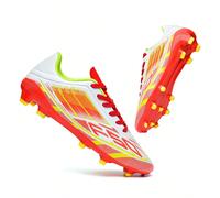 Scarpe da calcio unisex per giovani, tacchetti AG, scarpe da allenamento professionali a basso collo, vestibilità ampia per campi in erba artificiale sia interni che esterni EUR35,EUR36,EUR37,EUR38,EU