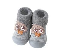 Scarpe da calzino per bambini, morbide e morbide, per bambini, 12-18 mesi, per gattonare, per neonati, primi passi, grigio., 20/21 EU