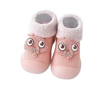 Scarpe da calzino per bambini, morbide e morbide, per bambini, 12-18 mesi, per gattonare, per neonati, primi passi, Colore: rosa., 20/21 EU