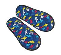 Scarpe Da Camera Shark Calde Pantofole Soffici Ciabatte Pelose Per Viaggi Donna Invernali L