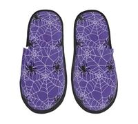 Scarpe Da Camera Spider Web Dark Blue Cool Piatto Ciabatta Con Pelo Qualità Scarpe Peluche Per Interno Campeggio Coppia L