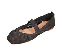 Scarpe da Camminata Donna con Plantare Estraibile Mocassini Casual Traspiranti in Mesh Punta Quadrata Slip-On Leggeri per Camminare Comodi Ogni Giorno (Black, 38)